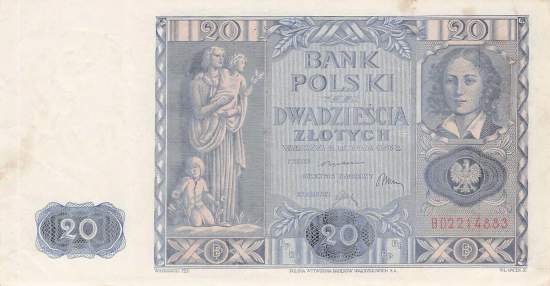 20 Zloty Polen p77 1936